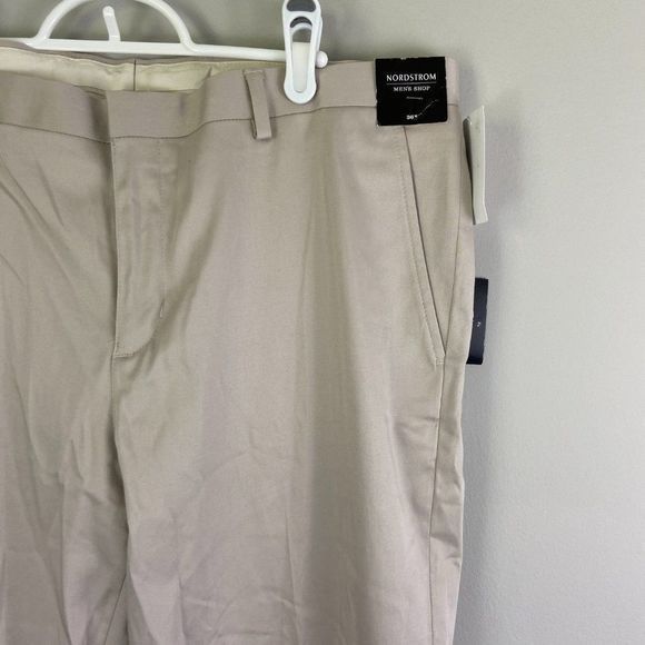 NWT NORDSTROM Beige Extra Trim Fit Chino Pants (36x32) - Picture 3 of 9